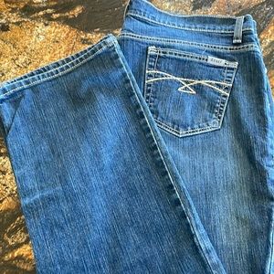 Crew girl/Rachael size 19R, dark wash blue,